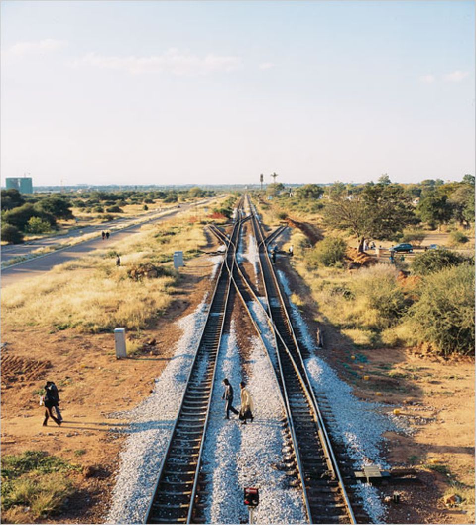 Die Bahnverbindung ist einer der Gründe, weshalb Gaborone zur Hauptstadt wurde Die Bahnverbindung ist einer der Gründe, weshalb Gaborone zur Hauptstadt wurde