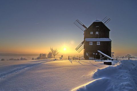Schiebepuzzle: Winter in der Oberlausitz