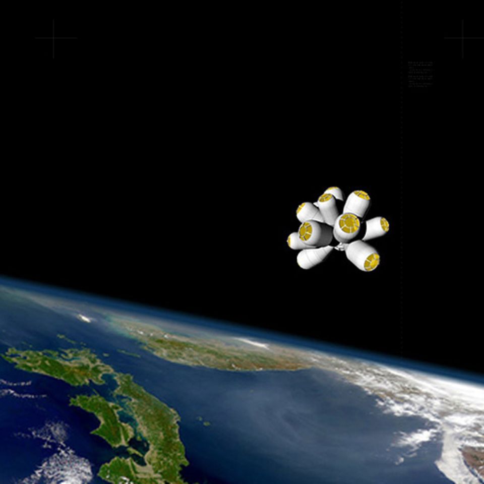 Die Optik ähnelt der eines Molekül-Modells aus dem Chemieunterricht: das Weltraum-Hotel "Galactic Suite" Die Optik ähnelt der eines Molekül-Modells aus dem Chemieunterricht: das Weltraum-Hotel "Galactic Suite"