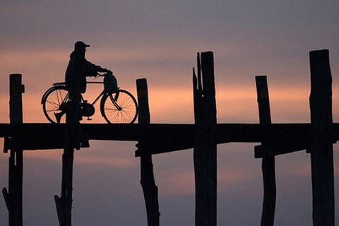 Schiebepuzzle: Brücke in Myanmar