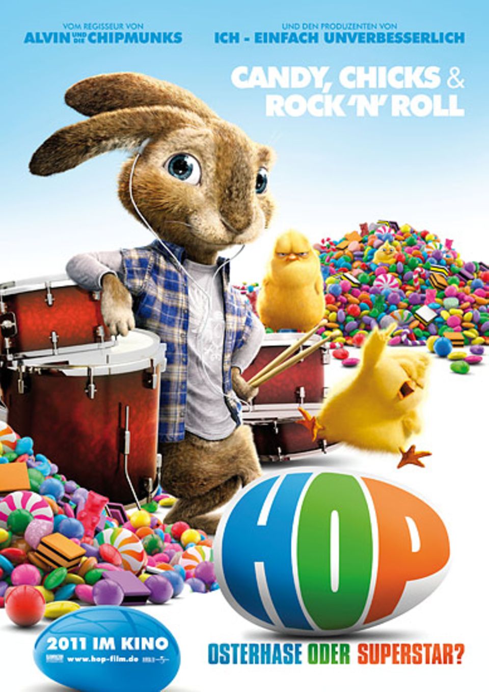 Das offizielle Filmplakat zu "HOP - Osterhase oder Superstar" Das offizielle Filmplakat zu "HOP - Osterhase oder Superstar"