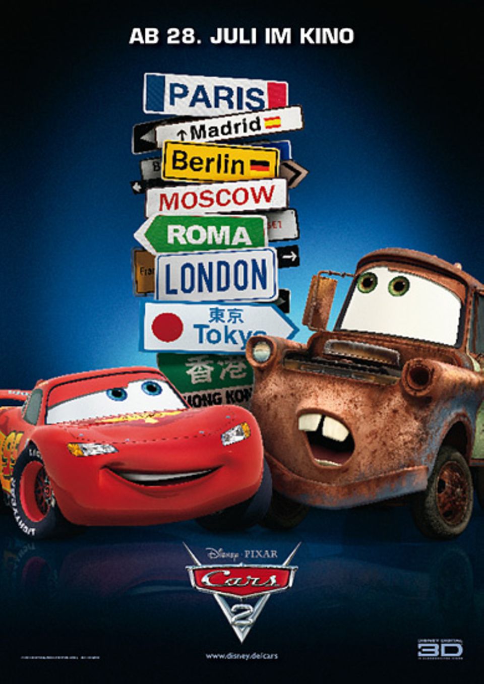 Das offizielle Filmplakat zu "Cars 2" Das offizielle Filmplakat zu "Cars 2"