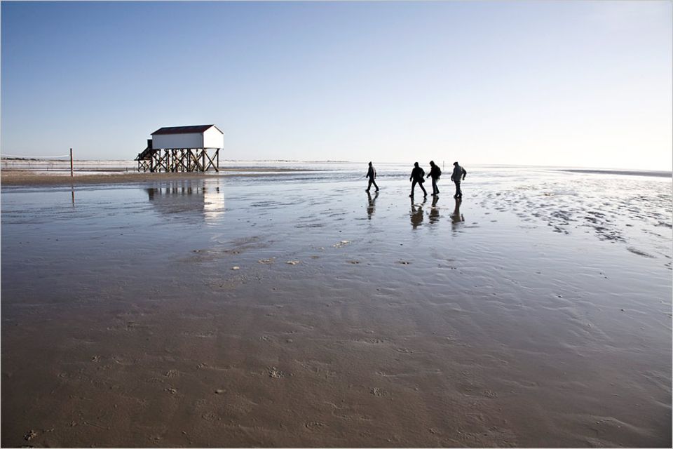Die Waterkant in St.Peter-Ording auf der Halbinsel Eiderstedt