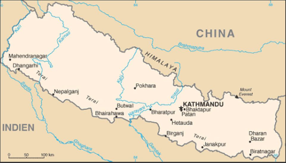 Nepal: NCDC - Karte von Nepal Nepal: NCDC - Karte von Nepal