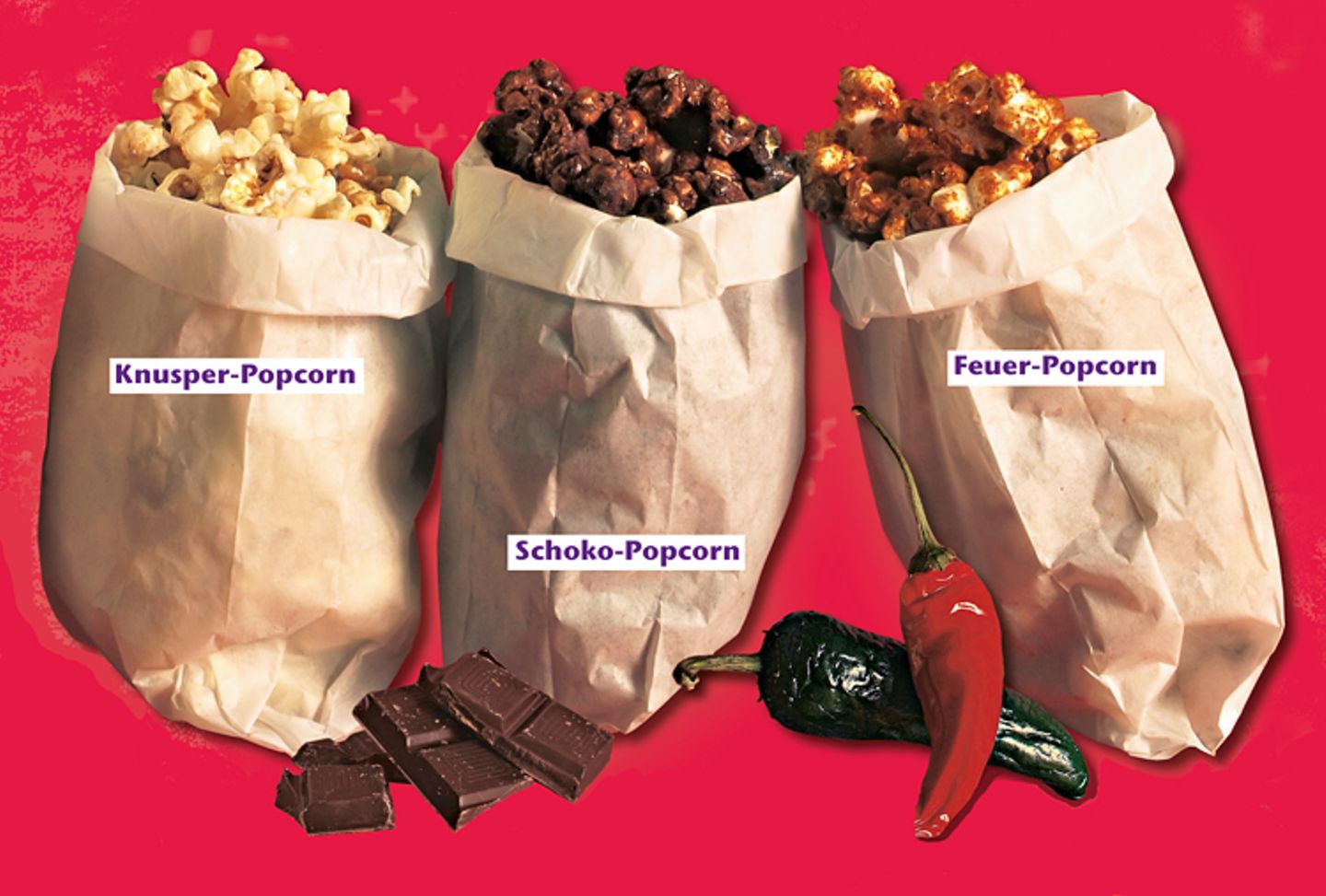 Rezeptesammlung: Auch mit Popcorn kann man rumexperimentieren. Wir zeigen euch drei Möglichkeiten, wie ihr euer Popcorn nochmal aufpeppen könnt