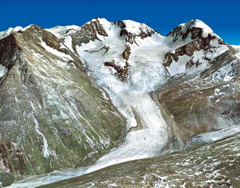Globale Erwärmung: Der Roseg-Gletscher vor 120 Jahren Globale Erwärmung: Der Roseg-Gletscher vor 120 Jahren