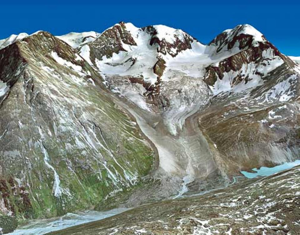 Globale Erwärmung: Der Roseg-Gletscher 2015 Globale Erwärmung: Der Roseg-Gletscher 2015