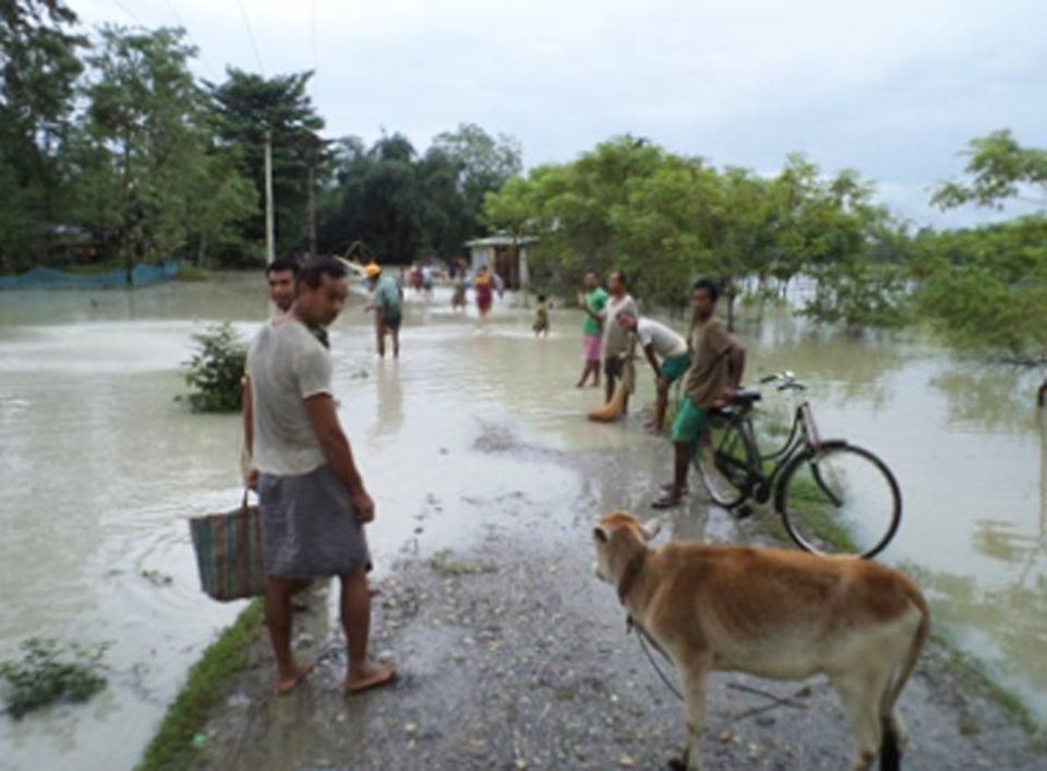Überflutung in Rajabil