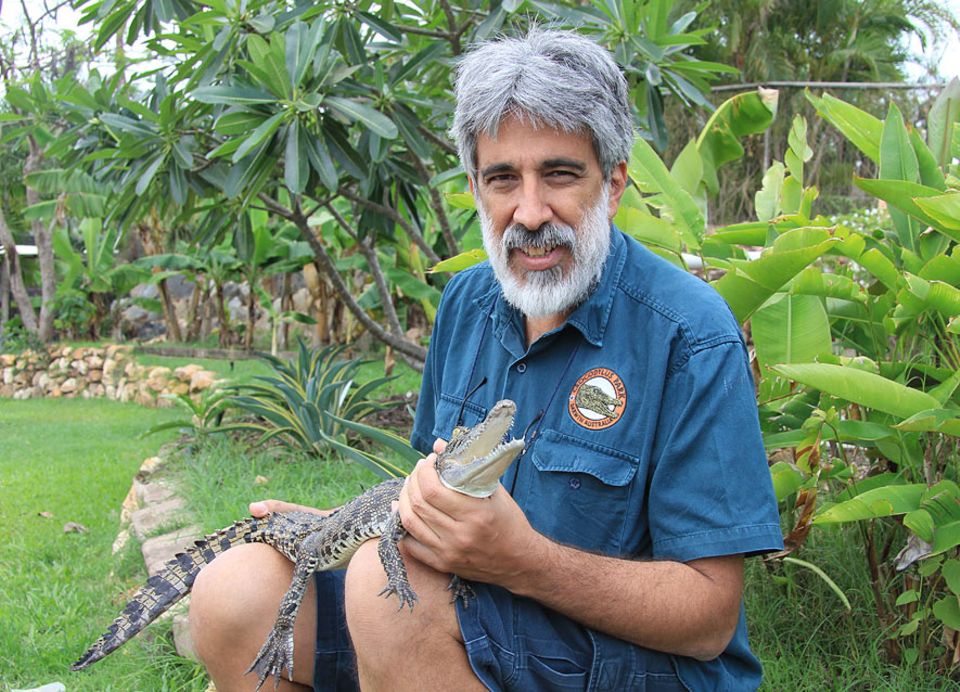 Northern Territory: Charlie Manolis ist Chef des Crocodylus Parks und weiß um die Gefahr, die von seinen Schützlingen ausgeht Northern Territory: Charlie Manolis ist Chef des Crocodylus Parks und weiß um die Gefahr, die von seinen Schützlingen ausgeht