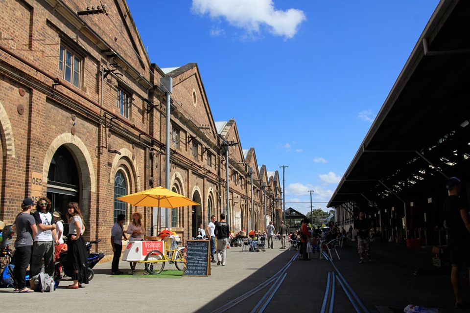 Reisetipps: Ein bisschen Berlin-Feeling in Sydney: Jeden Samstag findet auf dem Gelände der Carriage Works ein Food Market statt Reisetipps: Ein bisschen Berlin-Feeling in Sydney: Jeden Samstag findet auf dem Gelände der Carriage Works ein Food Market statt