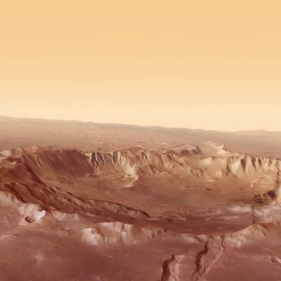 Animation: Rundflug über den Mars