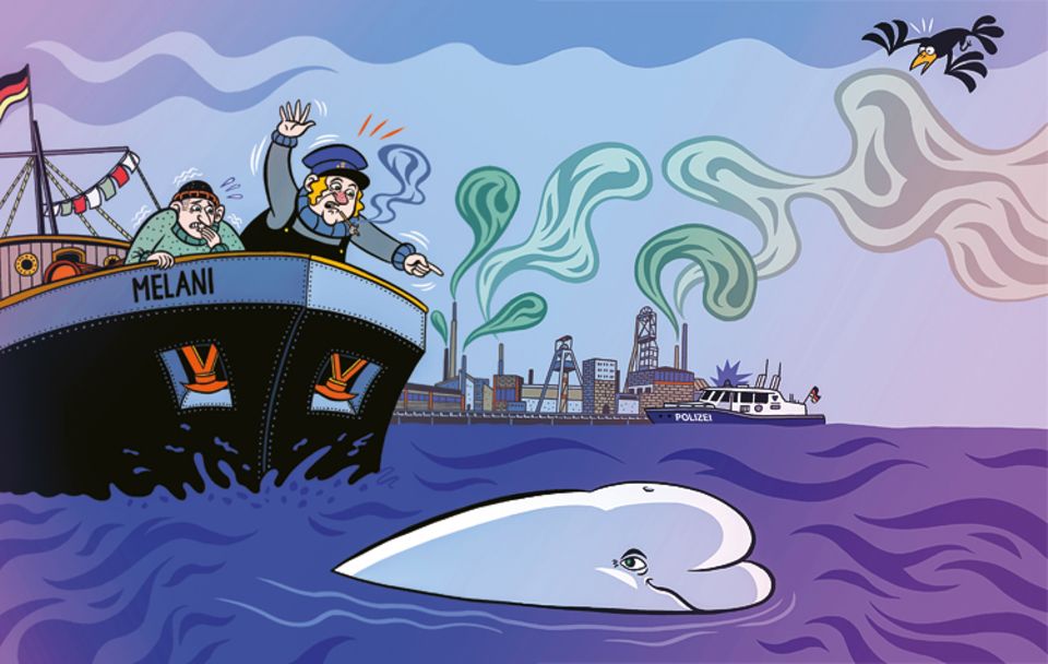 Schaltjahr: Die beiden Schiffer trauen ihren Augen nicht: Mitten im Rhein schwimmt ein Beluga Schaltjahr: Die beiden Schiffer trauen ihren Augen nicht: Mitten im Rhein schwimmt ein Beluga