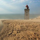 Leuchturm im Sandsturm, Dänemark