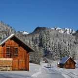 Winterlandschaft im Salzkammergut, Österreich
