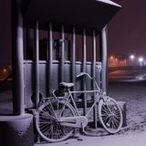 Fahrrad im Frost
