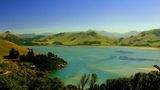 Die Bucht von Hoopers Inlet, Neuseeland