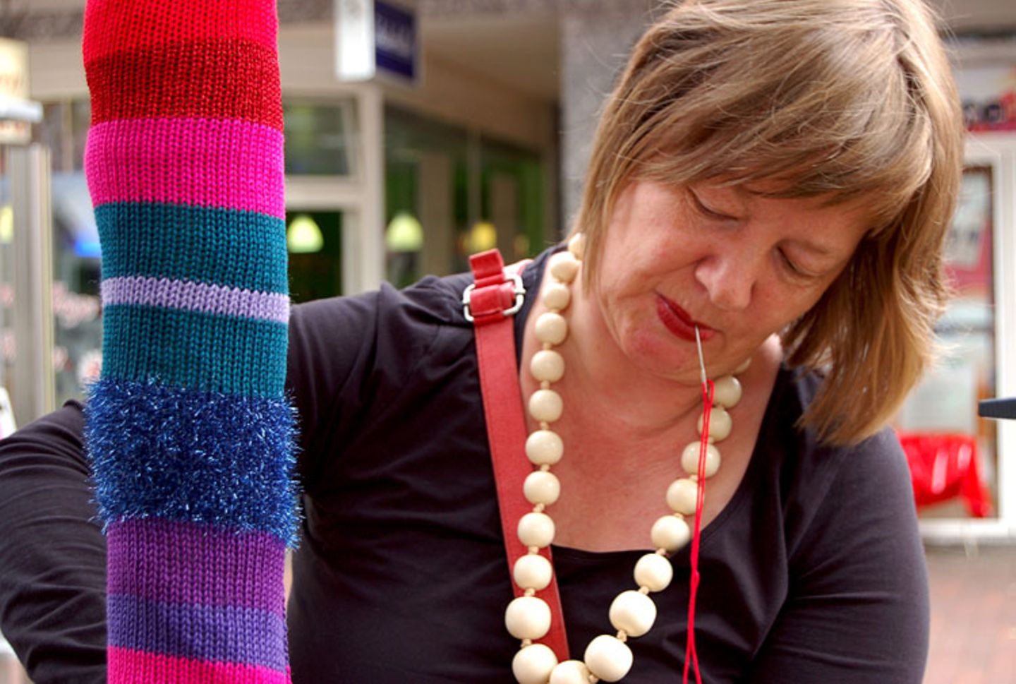 Stricken: urban knitting: "Das funktioniert mit jedem Garn!"
