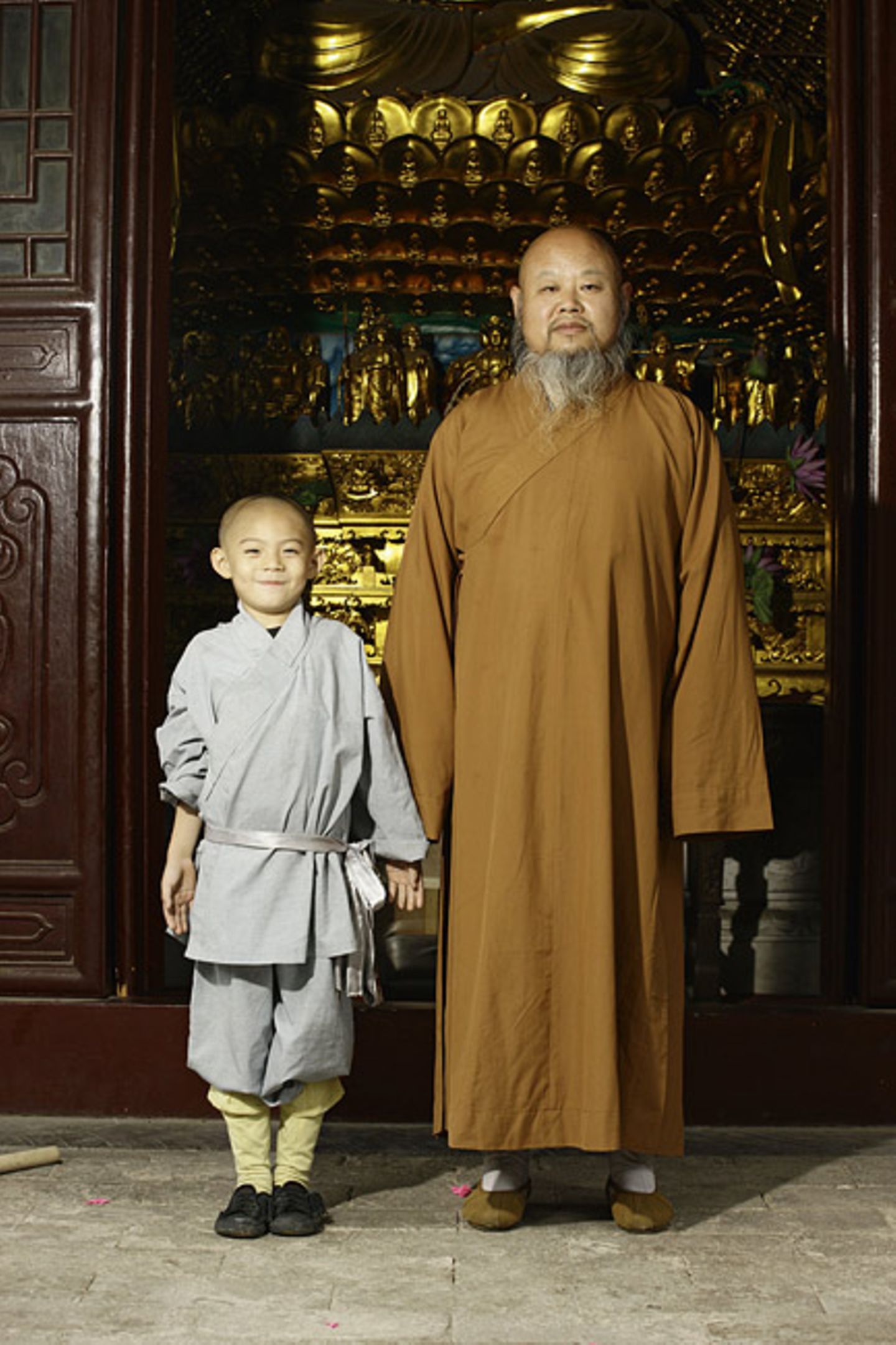 Shi Xiaosong neben Großmeister Shi Yanzhuang