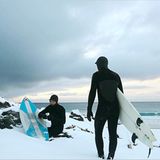 Fotogalerie: Surfen unter Polarlichtern