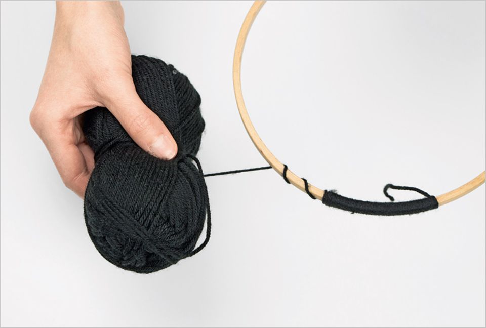 Traumfänger basteln: Schritt 1