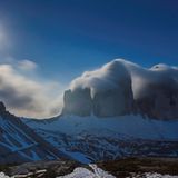 Nacht über den Drei Zinnen