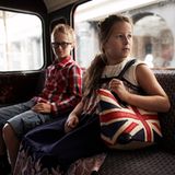 Beim Sightseeing im ersten Stock sitzen