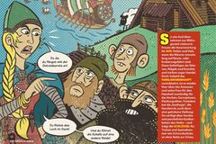 Wikinger: Comic: Eine Frau steht ihren Mann