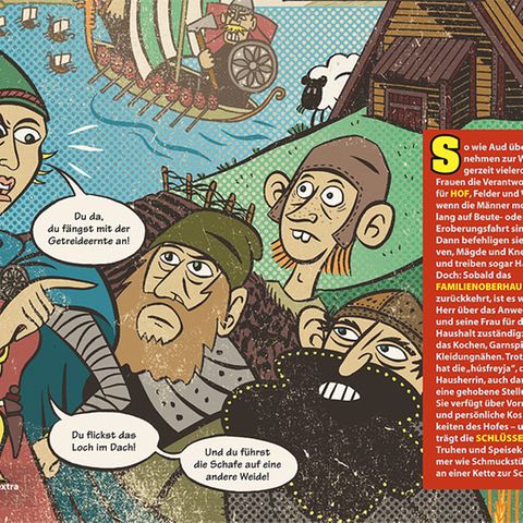 Wikinger: Comic: Eine Frau steht ihren Mann