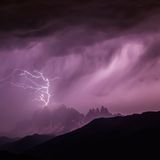 Gewitter über den Dolomiten