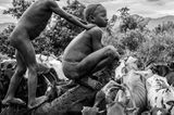 Surma-Kinder, Omo-Tal, Äthiopien
