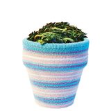 Eingesockt: die Blumentopf-Deko