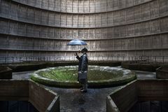 Der stillgelegte Kühlturm von Charleroi, Belgien