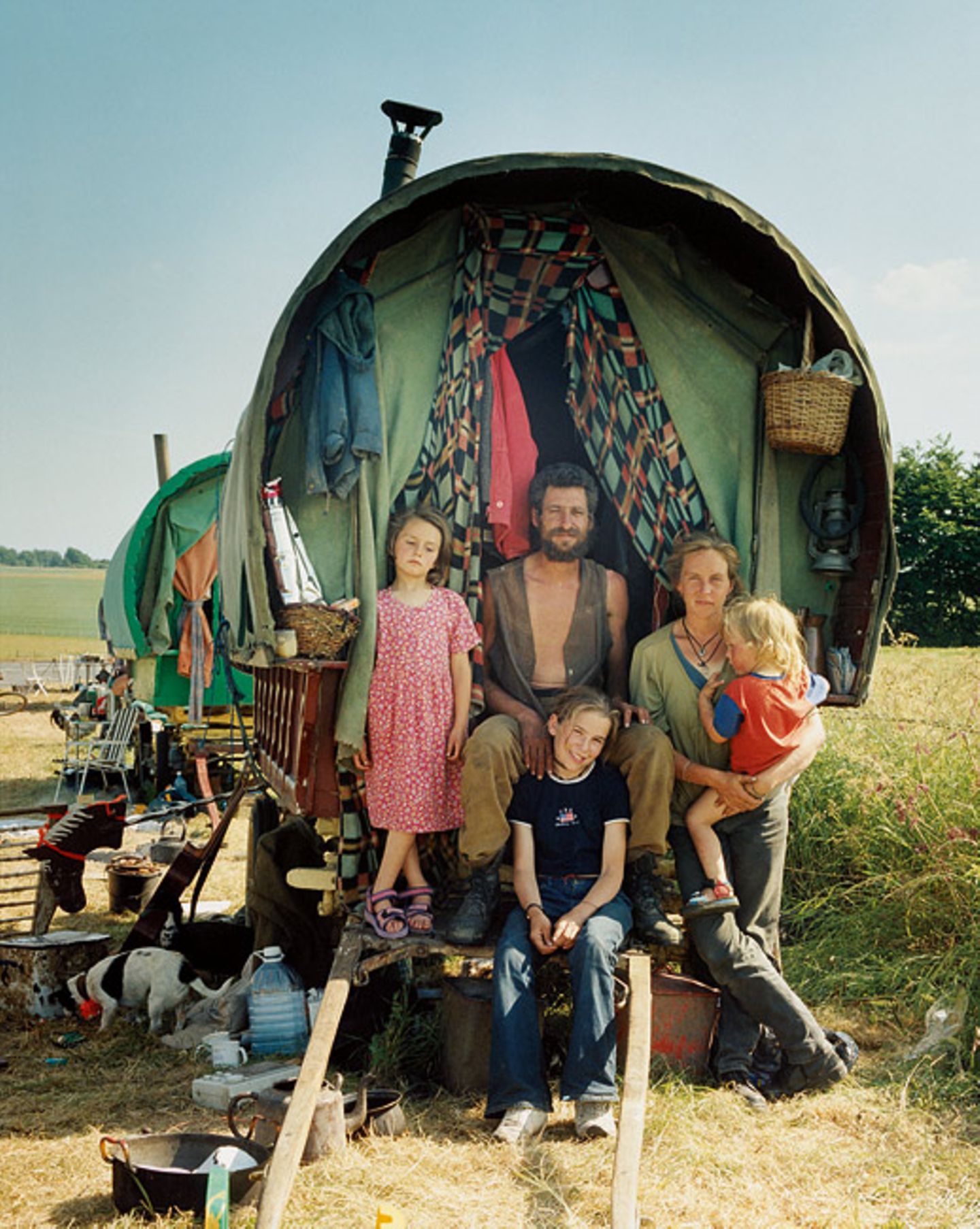 The Delany Family: Peter, Rachel, Hazel, Bryony und Judah, 2001