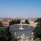 Aussicht vom Pincio Hügel auf die Piazza del Popolo