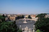 Aussicht vom Pincio Hügel auf die Piazza del Popolo