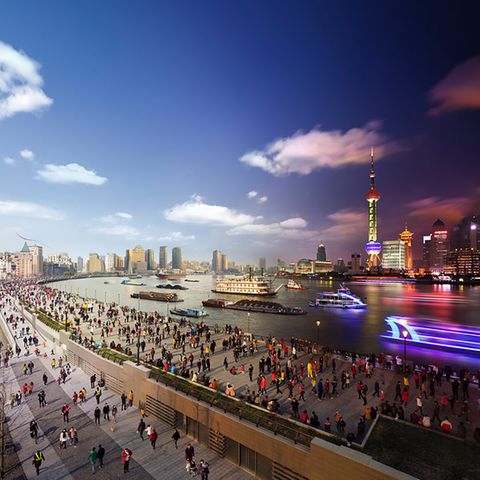 Die Skyline von Pudong