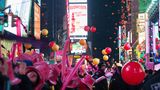 Der Ball Drop am Times Square