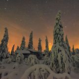 Finnische Wanderhütte