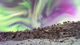 Aurora am Eisfall