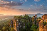 Sonnenaufgang über der Bastei