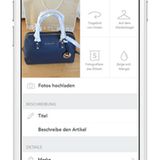 Drei Kleidungsstücke auf einer Internet-Tauschbörse einstellen