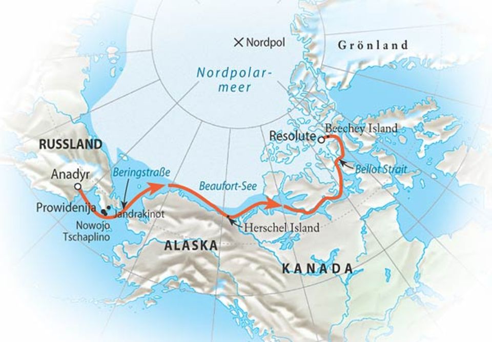 Zwischen Festland und Eis: Die Route im Überblick Zwischen Festland und Eis: Die Route im Überblick