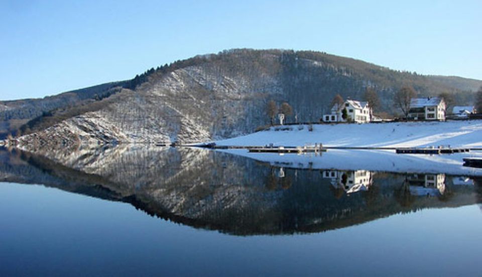 Schiebepuzzle: Nr. 182: Winter am Rursee Schiebepuzzle: Nr. 182: Winter am Rursee