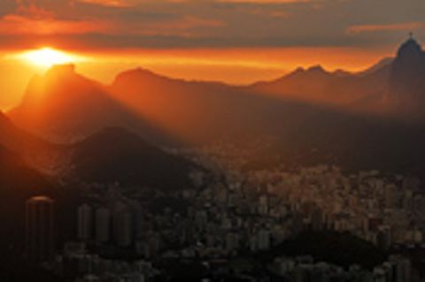 Schiebepuzzle: Nr. 207: Sonnenuntergang in Rio de Janeiro