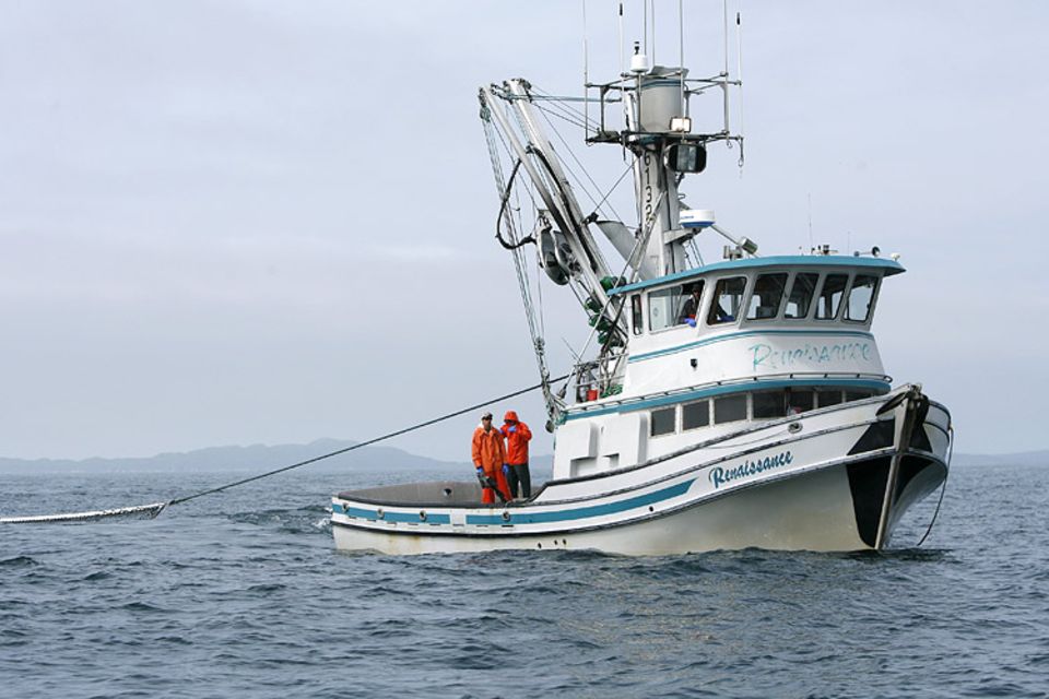 Wie viel Sprit verbraucht der Fischkutter in Alaska? Auch solche Details fließen in die CO2-Bilanz eines Fisch-Fertiggerichts ein
