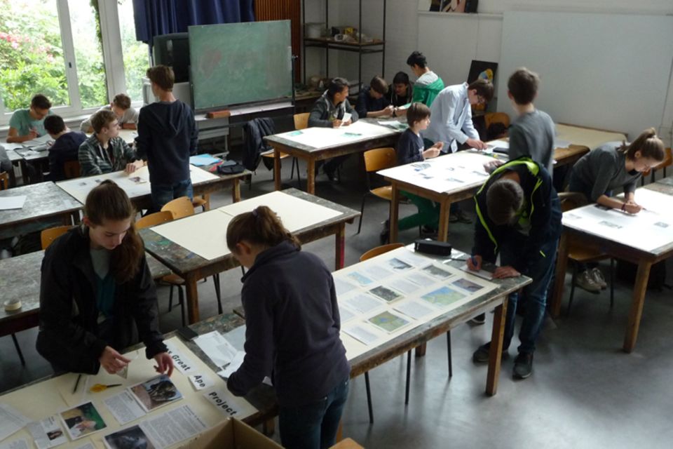 Vorbereitungen einer Informations- und Sammelaktion am Wilhelm-Gymnasium Hamburg