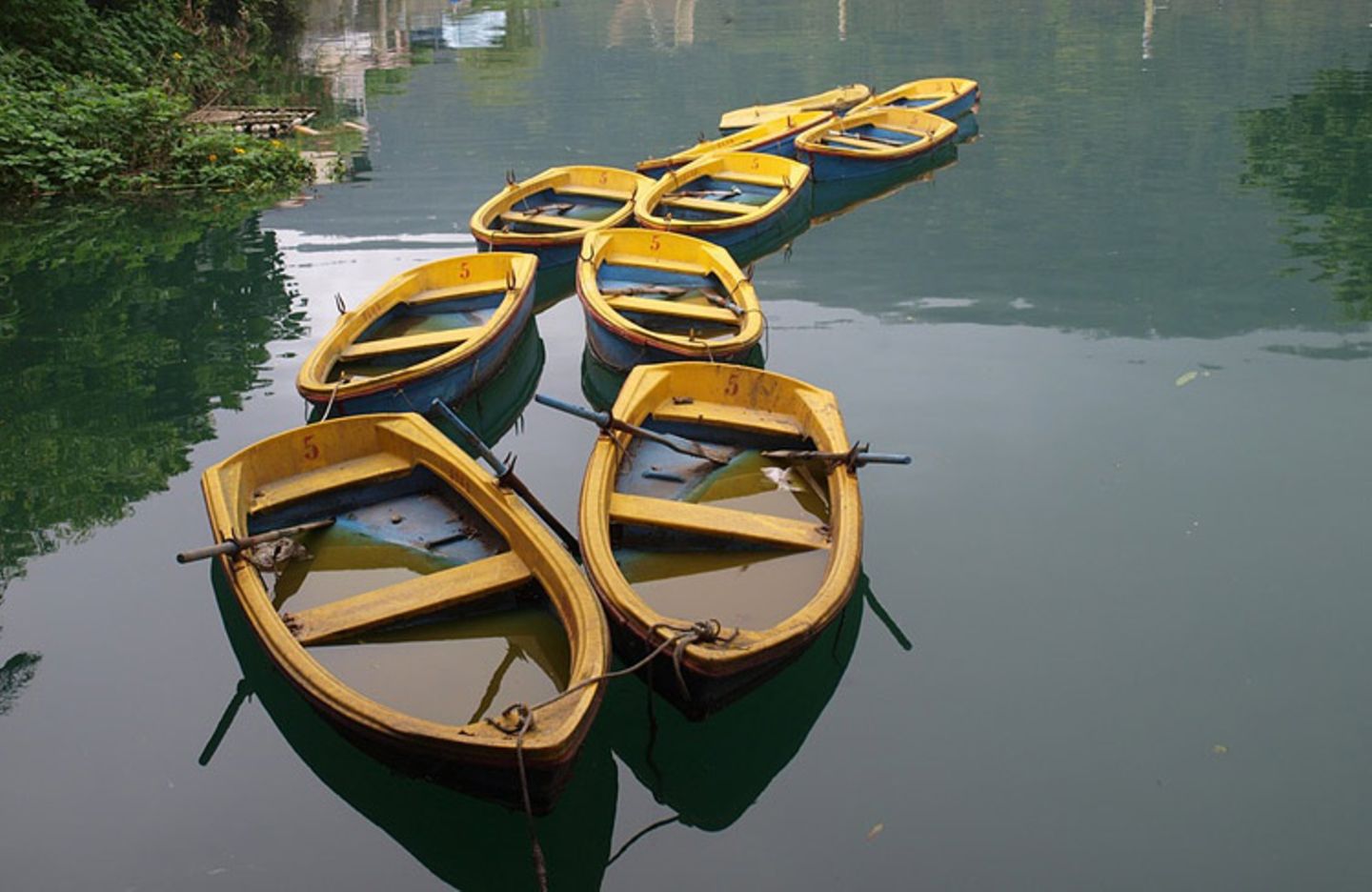 Boote am Sunmoon-Lake in Taiwan