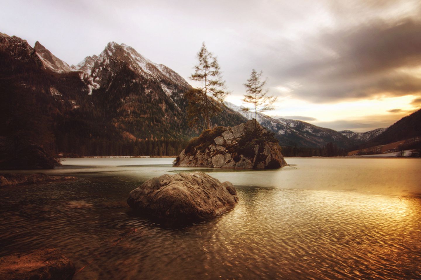 Sonnenlicht auf dem Hintersee