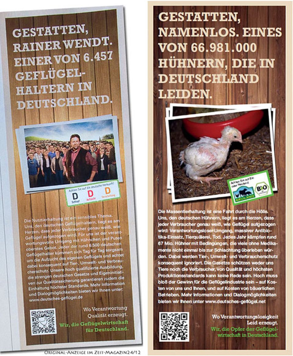 Greenwashing: Der Bund für Umwelt und Naturschutz Deutschland (BUND) reagierte mit der rechtsstehenden Anzeige auf die Kampagne