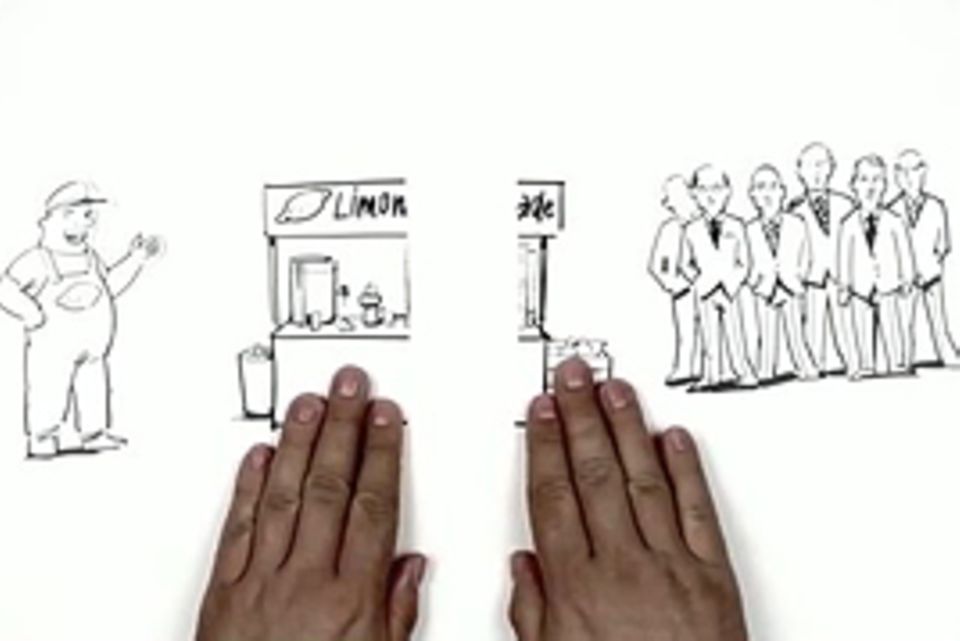 Anhand von lustigen Bildern wird in den Videos erklärt, was an der Börse passiert Anhand von lustigen Bildern wird in den Videos erklärt, was an der Börse passiert